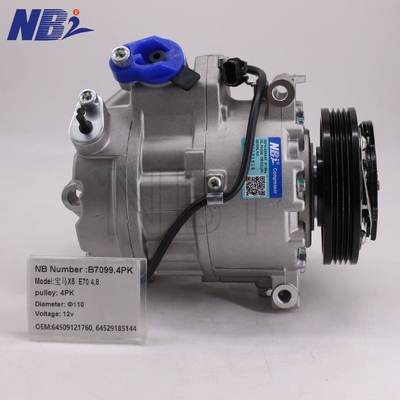 สำหรับ BMW X5 E70 4.8 พูลเลย์ใหม่ 4PK 110 มม. เส้นผ่านศูนย์กลาง 12V แรงดันไฟฟ้า OEM 64509121760,64529185144 คอมเพรสเซอร์แอร์